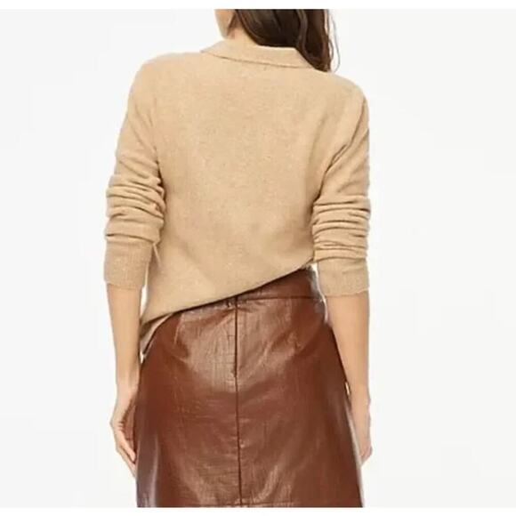 J. Crew Factory Faux Leather Croc Embossed Skirt Mini Lined Brown Size 10 - Picture 3 of 13